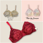 Pack of 3 pure cotton embroidered pieces in 3 beautiful colors