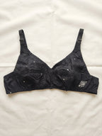 Pack of 2 Embroidery Bra - Comfortable Non-Padded Cotton Bra for Women