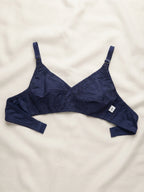Pack of 2 Embroidery Bra - Comfortable Non-Padded Cotton Bra for Women