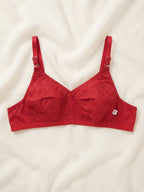 Pack of 2 Embroidery Bra - Comfortable Non-Padded Cotton Bra for Women